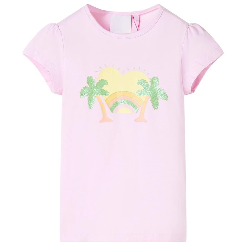 Kinder T-shirt Baumwolle Mädchen Pink 116 von VidaXL