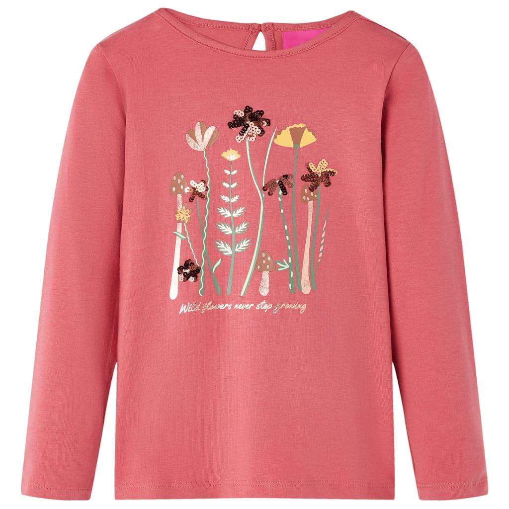 Kinder T-shirt Baumwolle Mädchen Pink 116 von VidaXL