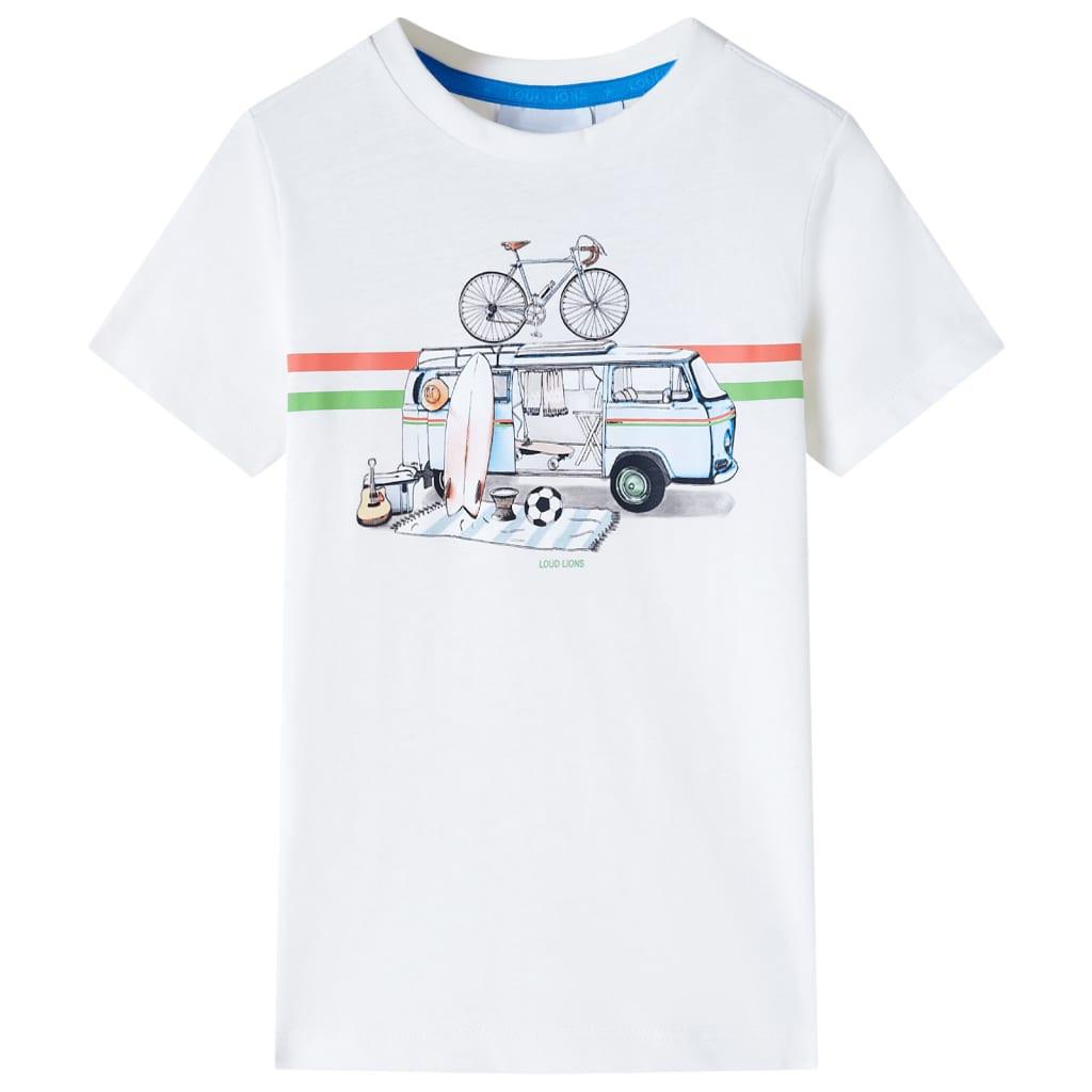 Kinder T-shirt Baumwolle Mädchen Weiss 92 von VidaXL