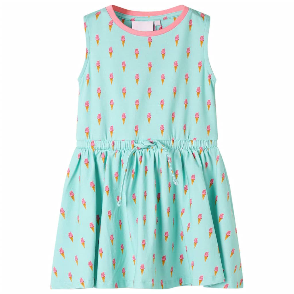 Kinderkleid Baumwolle Mädchen Grün 92 von VidaXL