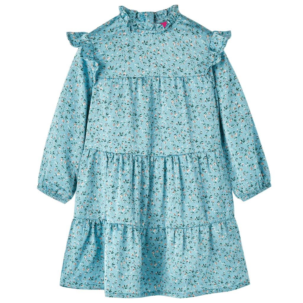 Kinderkleid Polyester Mädchen Blau 104 von VidaXL