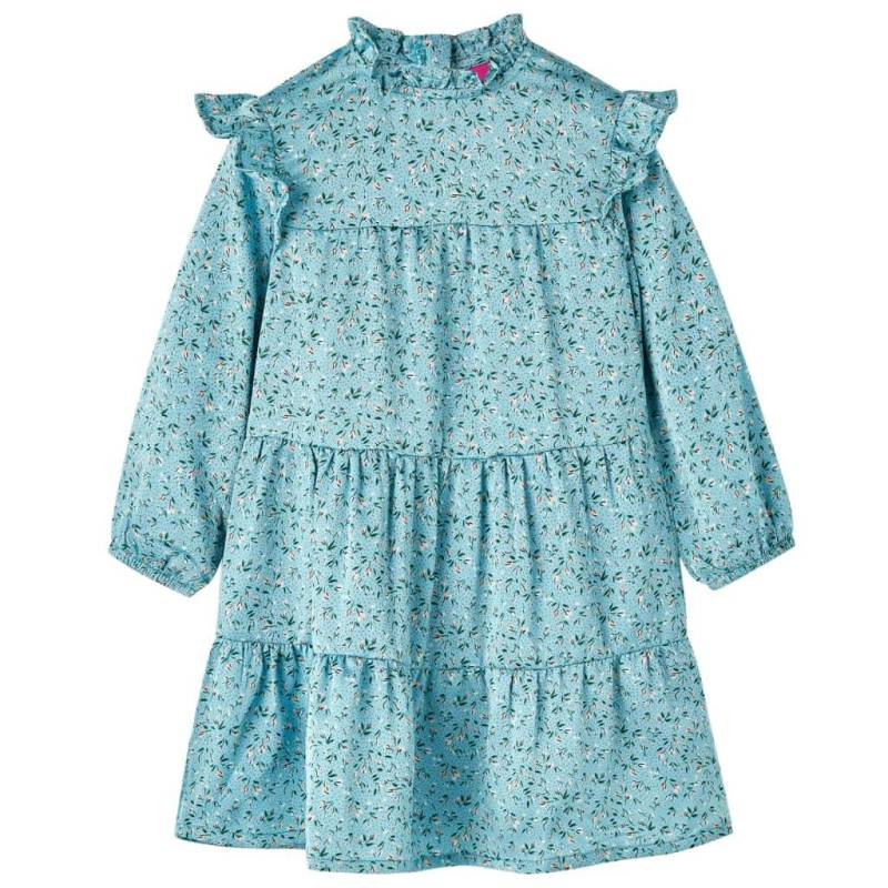 Kinderkleid Polyester Mädchen Blau 128 von VidaXL