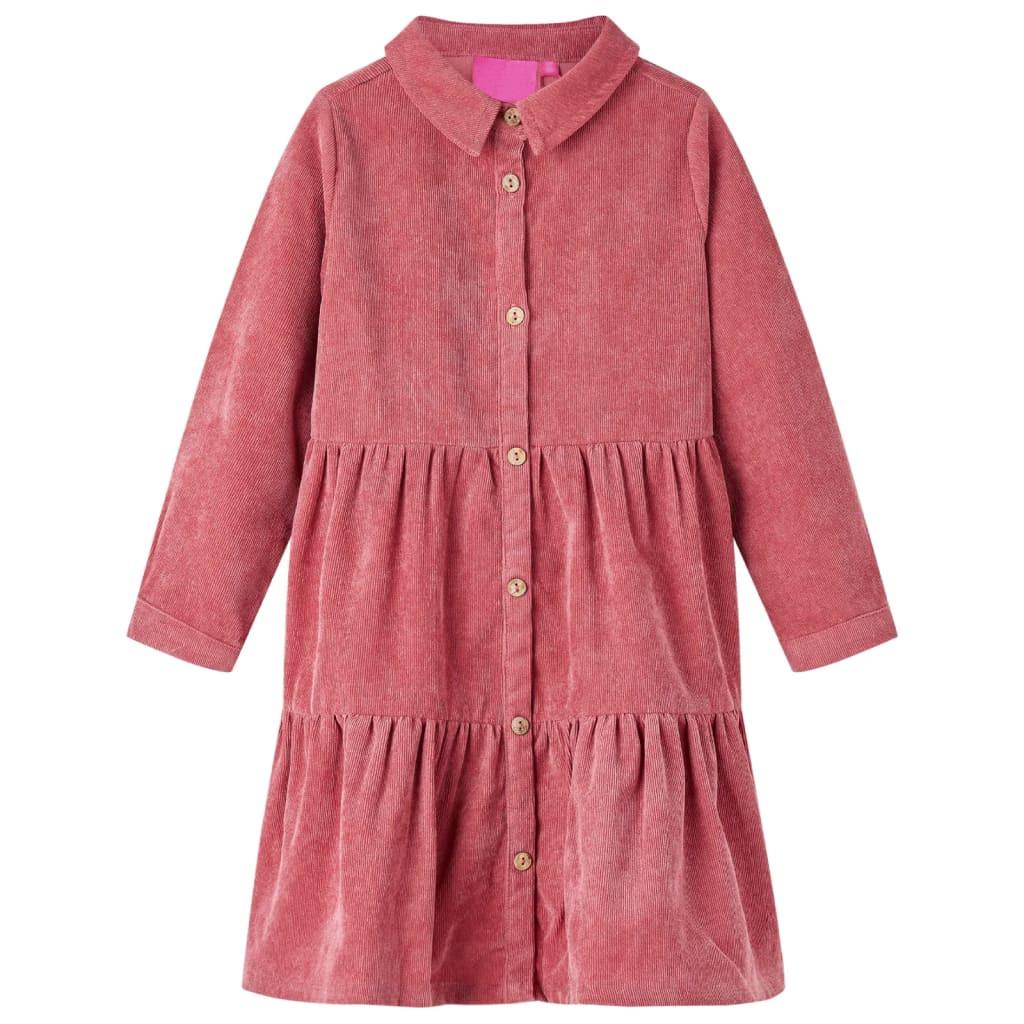 Kinderkleid Polyester Mädchen Pink 140 von VidaXL
