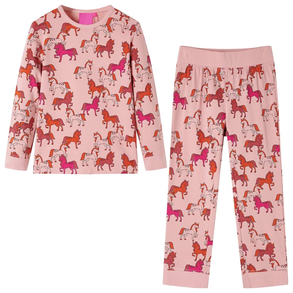 Kinderpyjama Baumwolle Jungen Pink 116 von VidaXL