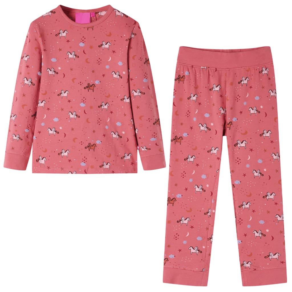 Kinderpyjama Baumwolle Jungen Pink 116 von VidaXL