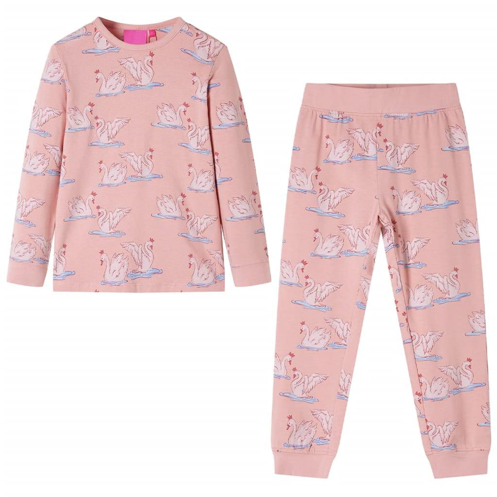 Kinderpyjama Baumwolle Jungen Pink 140 von VidaXL