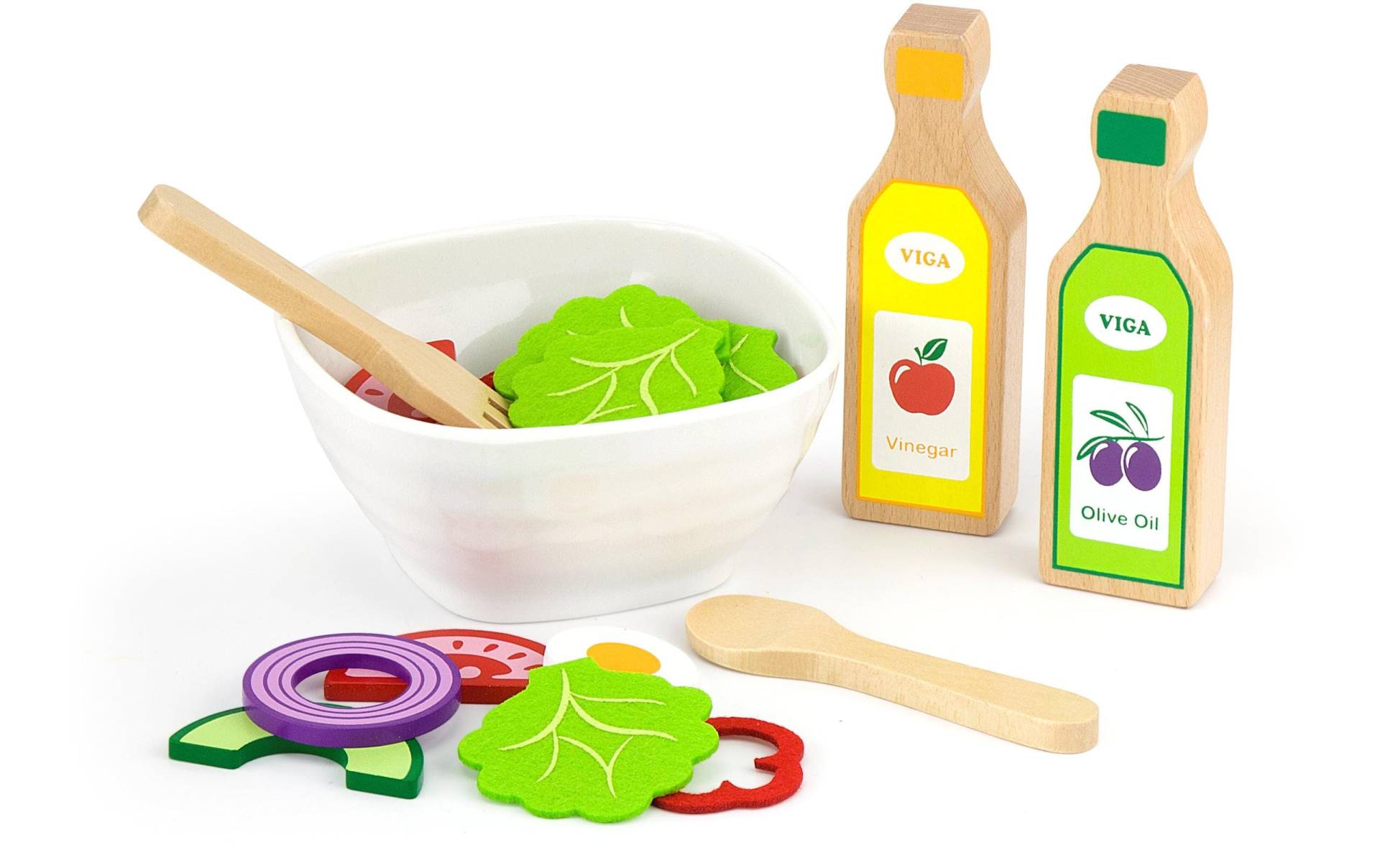 Viga® Holzspielzeug Spiellebensmittel »Salat-Set« von Viga® Holzspielzeug