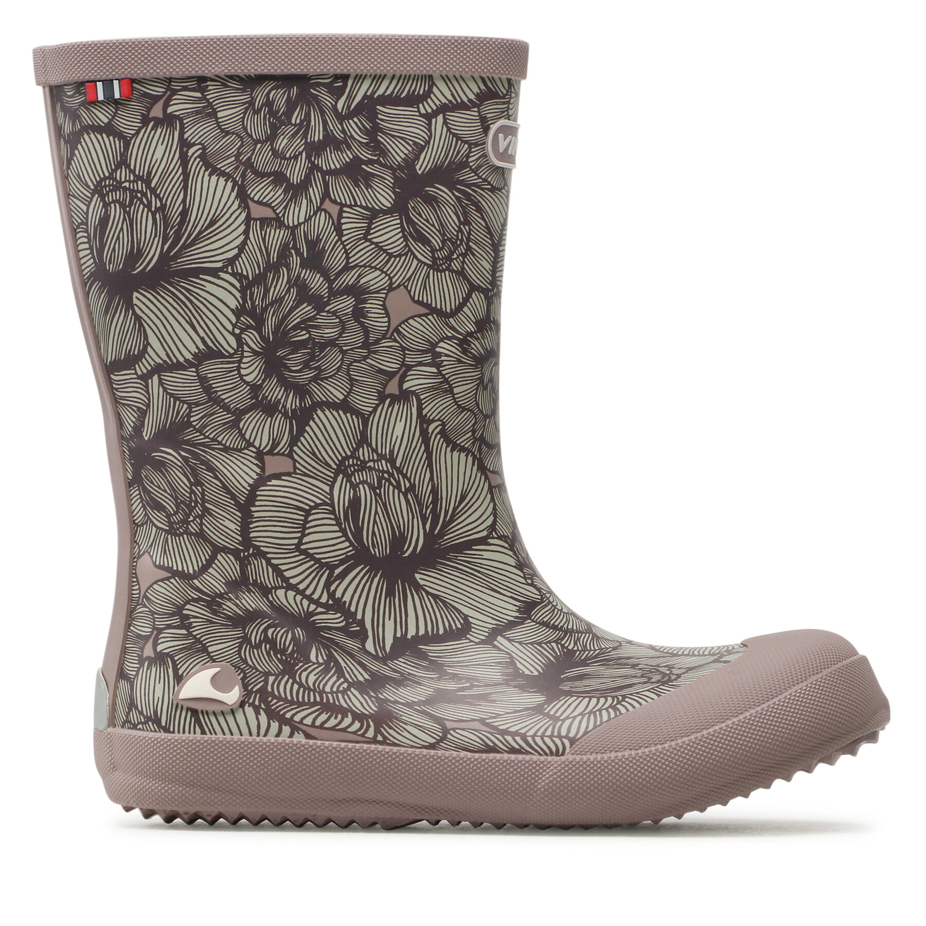 Gummistiefel Viking Indie Print 1-60120-9466 Dusty Pink/Cream von Viking