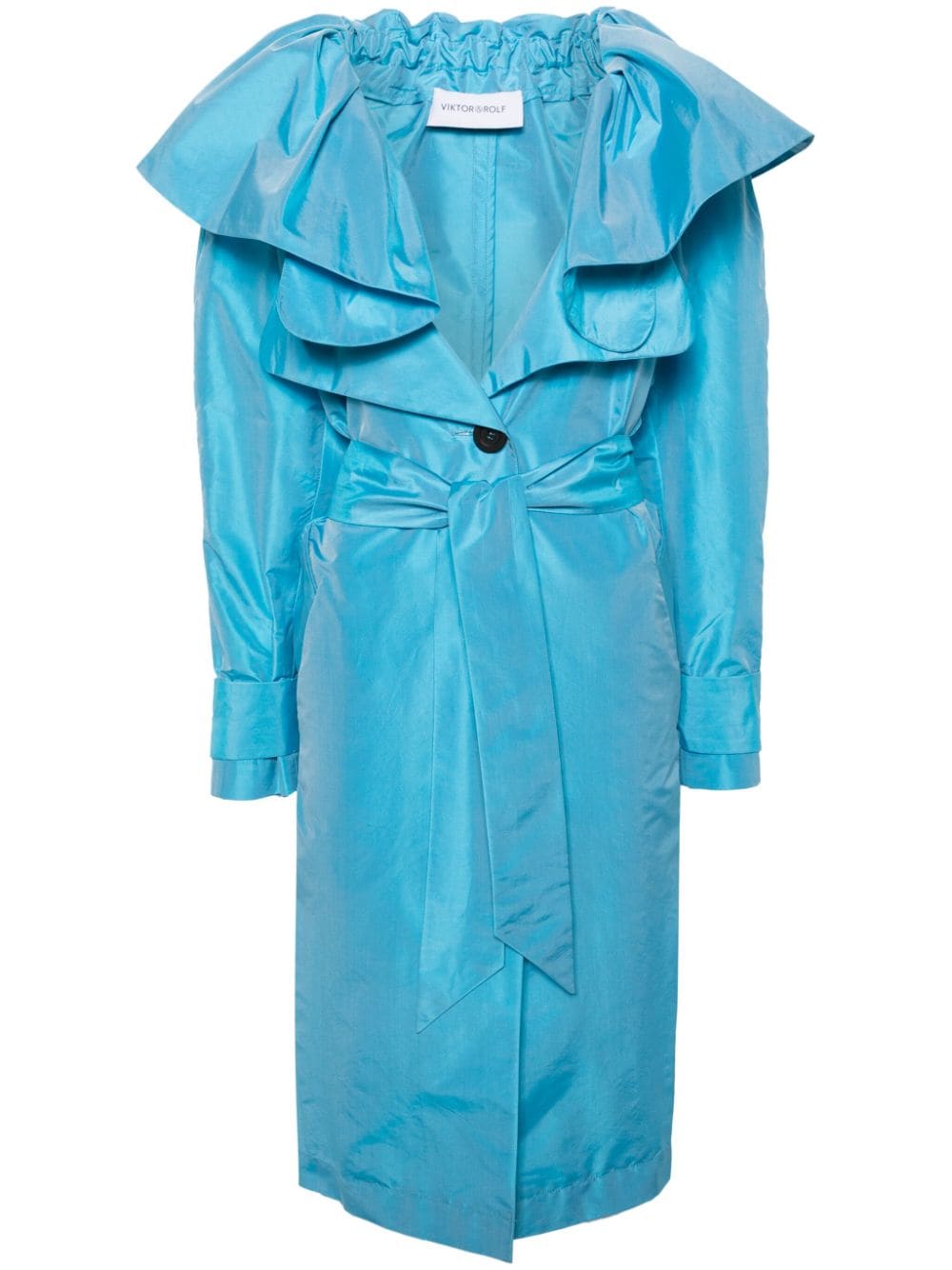 Viktor & Rolf belted taffeta trench coat - Blue von Viktor & Rolf