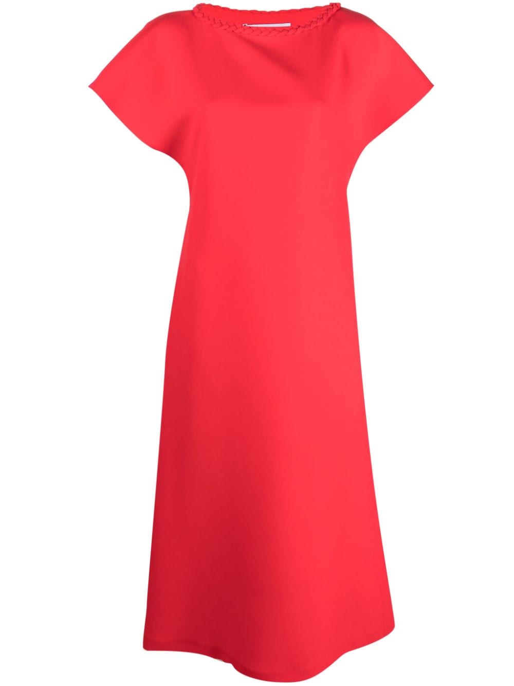 Viktor & Rolf braid-detail cap-sleeve maxi dress - Red von Viktor & Rolf