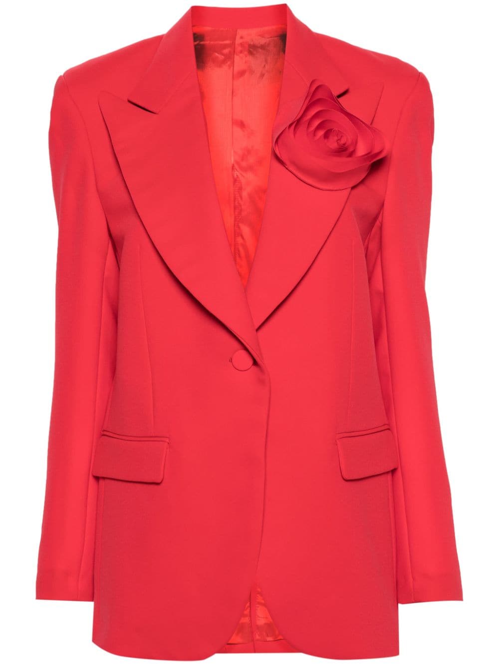 Viktor & Rolf floral-appliqué crepe blazer - Red von Viktor & Rolf