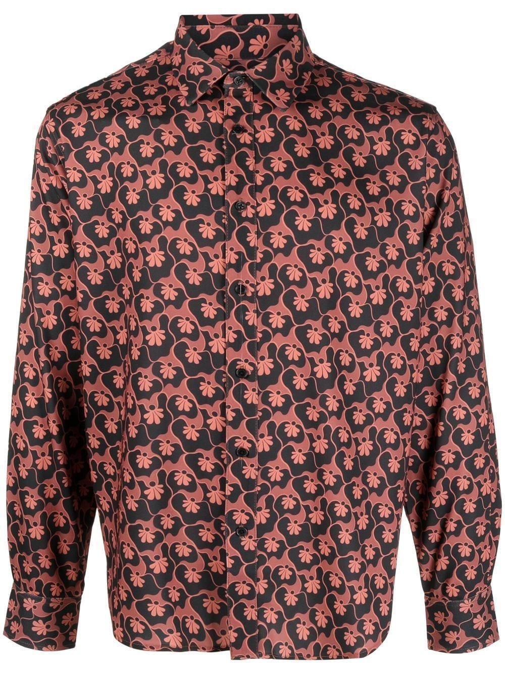 Viktor & Rolf floral-print button-up shirt - Orange von Viktor & Rolf