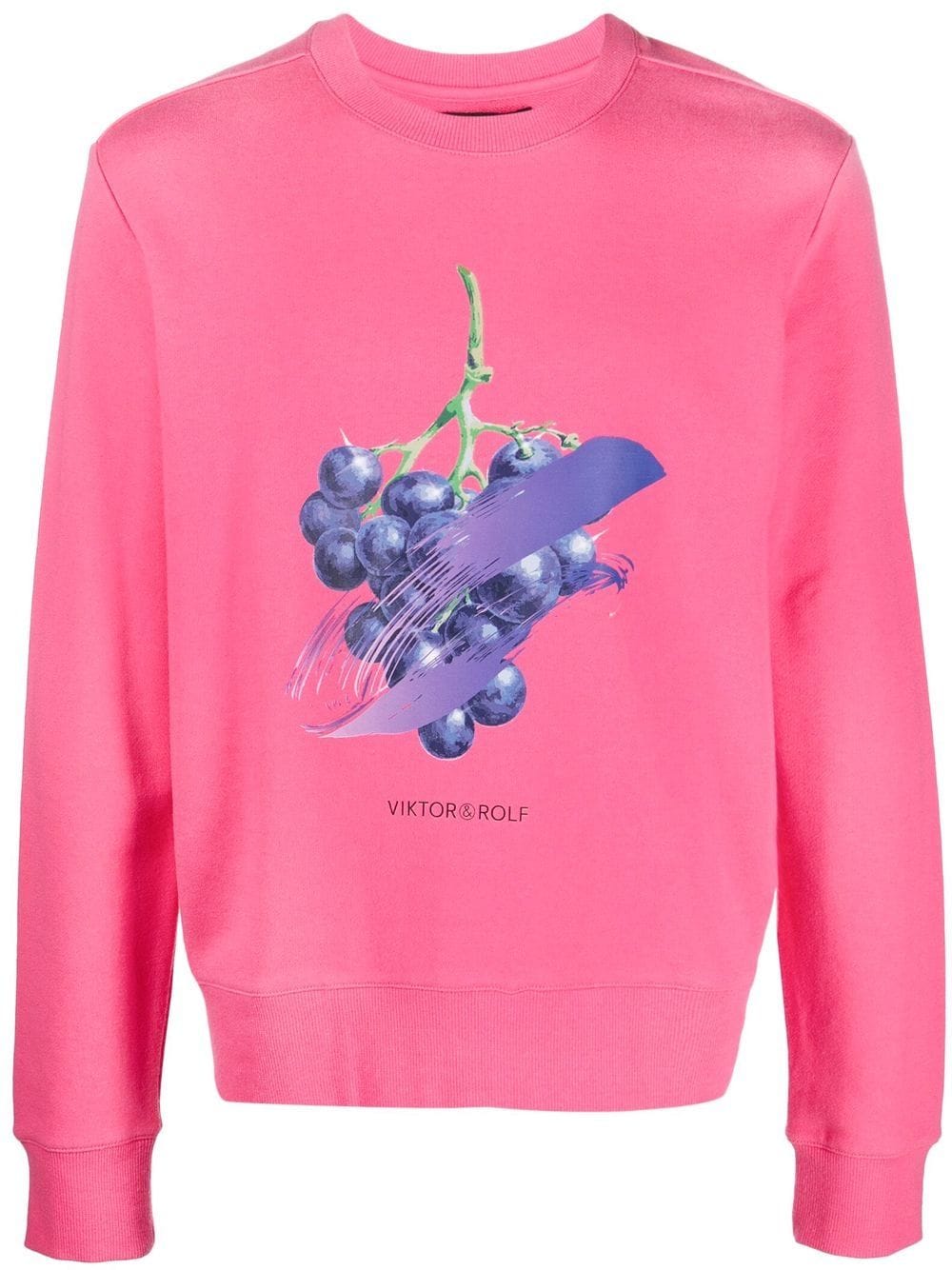 Viktor & Rolf grape-print cotton sweatshirt - Pink von Viktor & Rolf