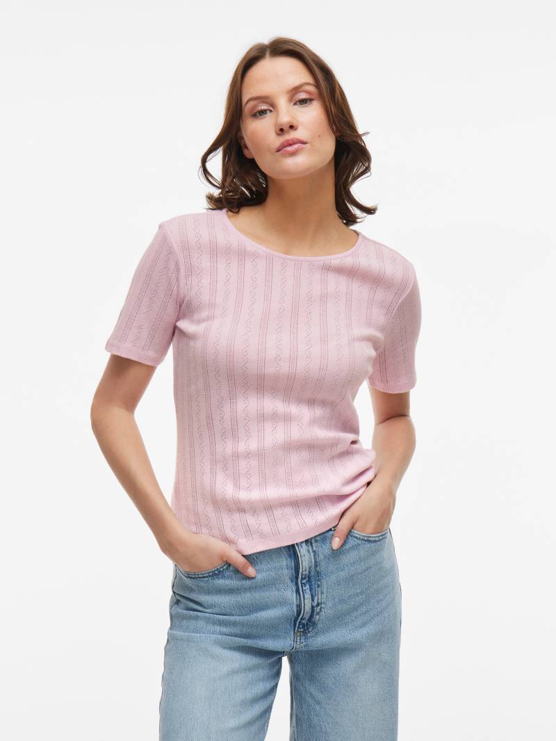 Vila Kurzarmshirt »VIKASSIE S/S POINTELLE TOP - NOOS« von Vila