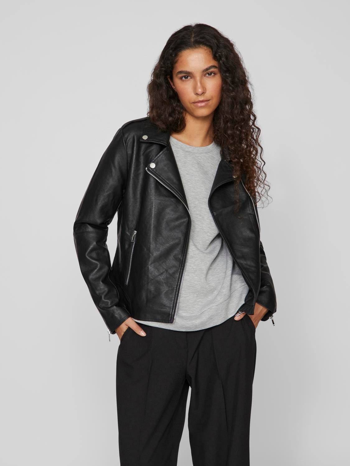 Vila Lederimitatjacke »VICARA COATED JACKET - NOOS« von Vila