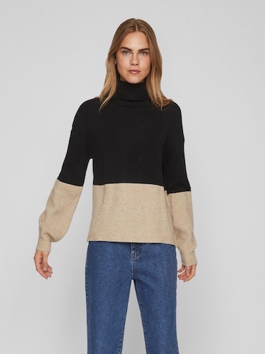 Vila Rollkragenpullover »VIRIL BLOCKING ROLL-NK L/S KNIT TOP-NOOS« von Vila