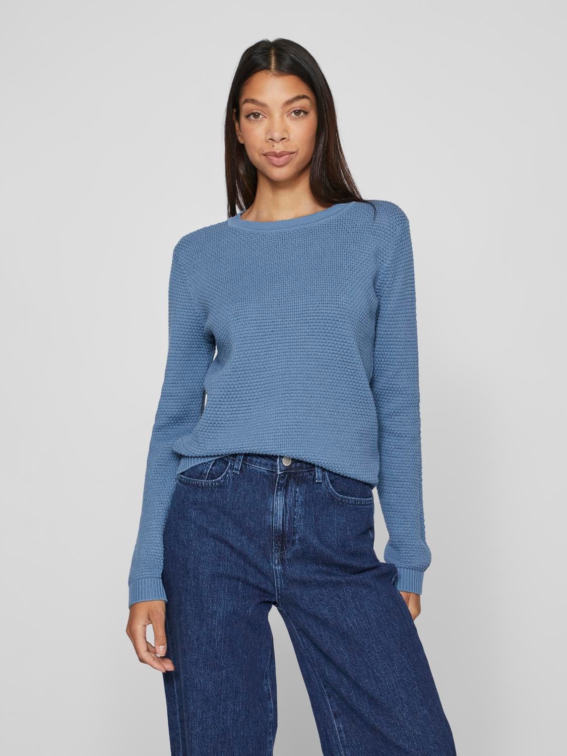 Vila Rundhalspullover »VIDALO O-NECK L/S KNIT TOP- NOOS« von Vila