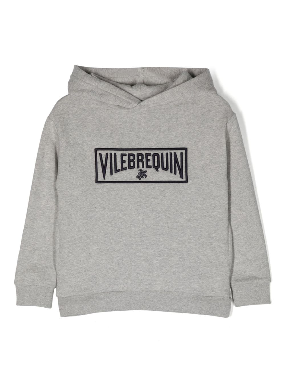 Vilebrequin Kids logo-embroidered organic cotton hoodie - Grey von Vilebrequin Kids