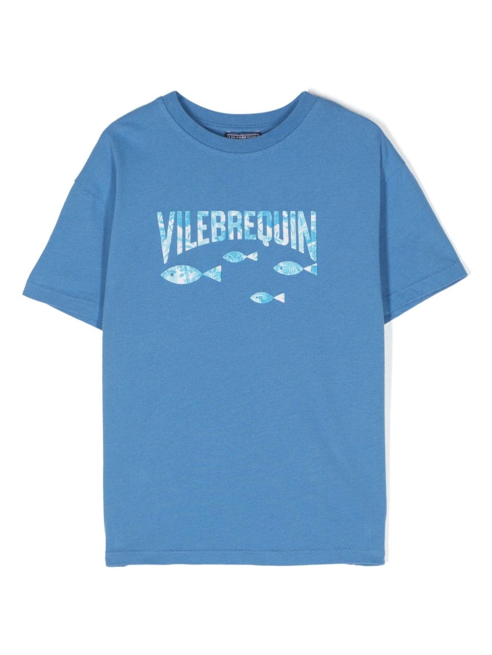 Vilebrequin Kids raised-logo cotton T-shirt - Blue von Vilebrequin Kids