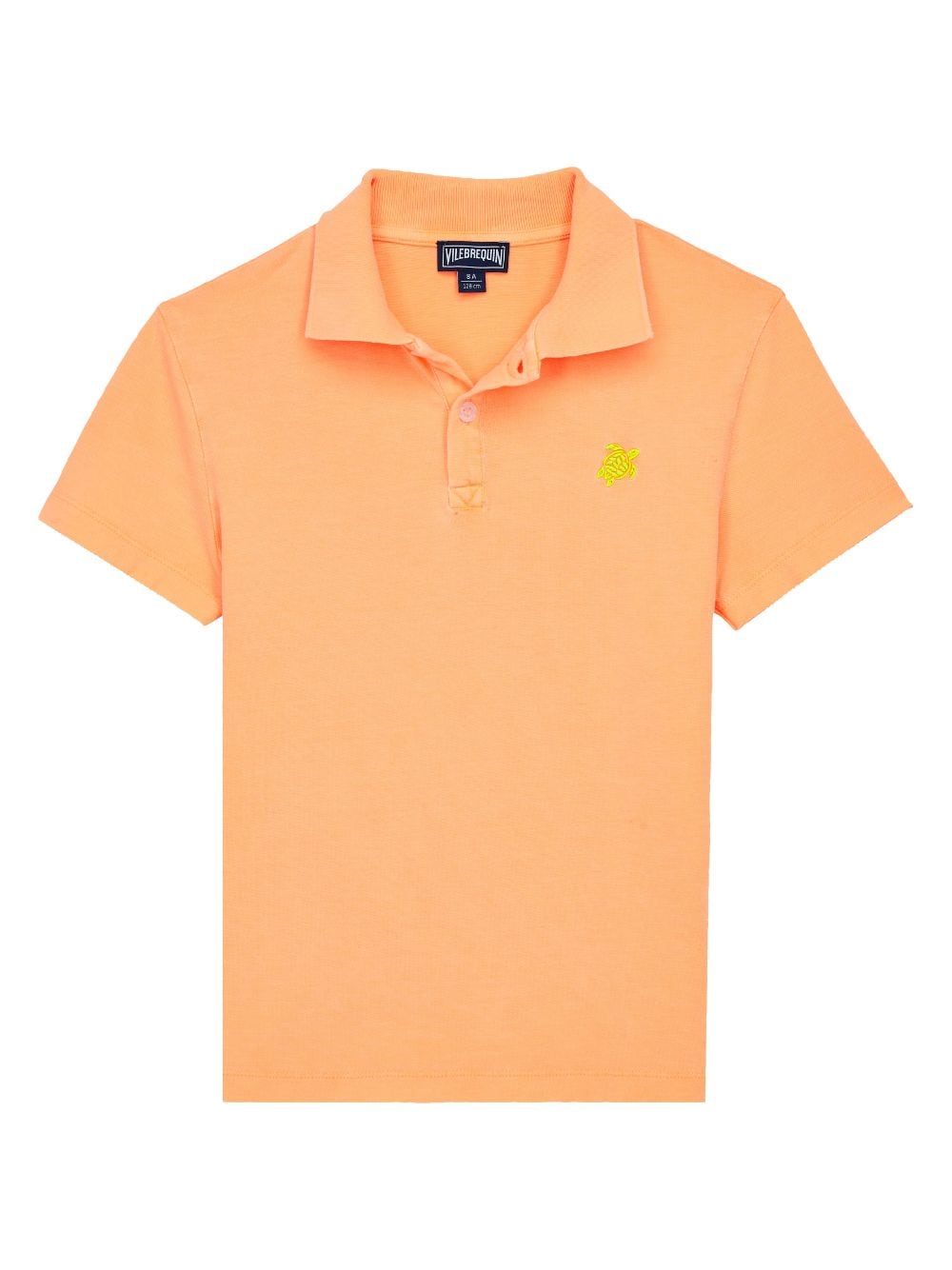 Vilebrequin Kids turtle-embroidered short-sleeve polo shirt - Orange von Vilebrequin Kids