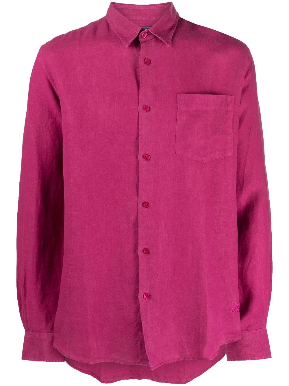 Vilebrequin Caroubis long-sleeved linen shirt - Pink von Vilebrequin