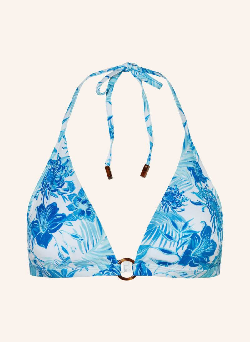 Vilebrequin Neckholder-Bikini-Top Tahiti Flowers blau von Vilebrequin