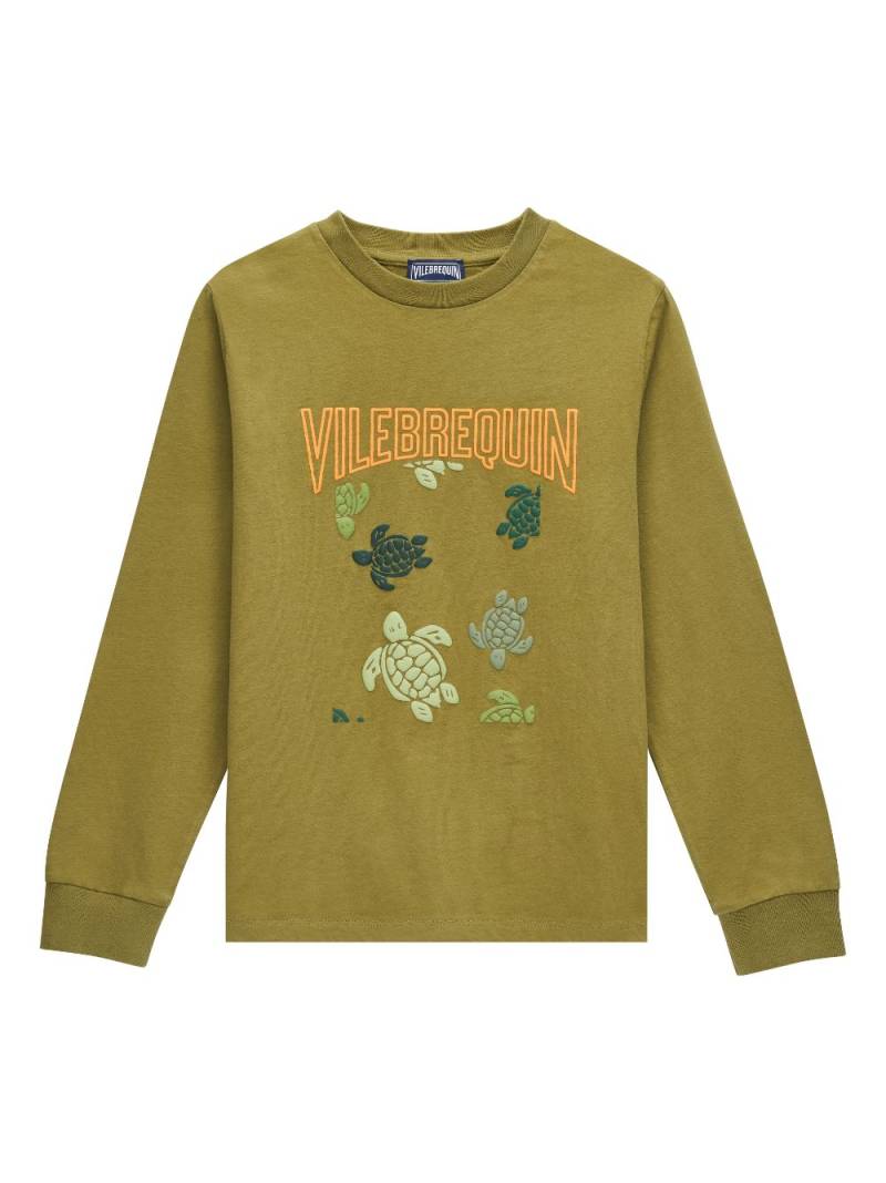 Vilebrequin flocked-logo sweatshirt - Green von Vilebrequin
