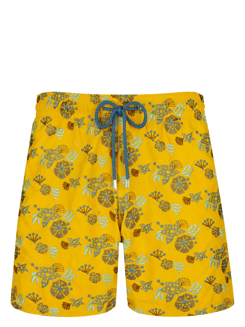 Vilebrequin floral-embroidered swim shorts - Yellow von Vilebrequin