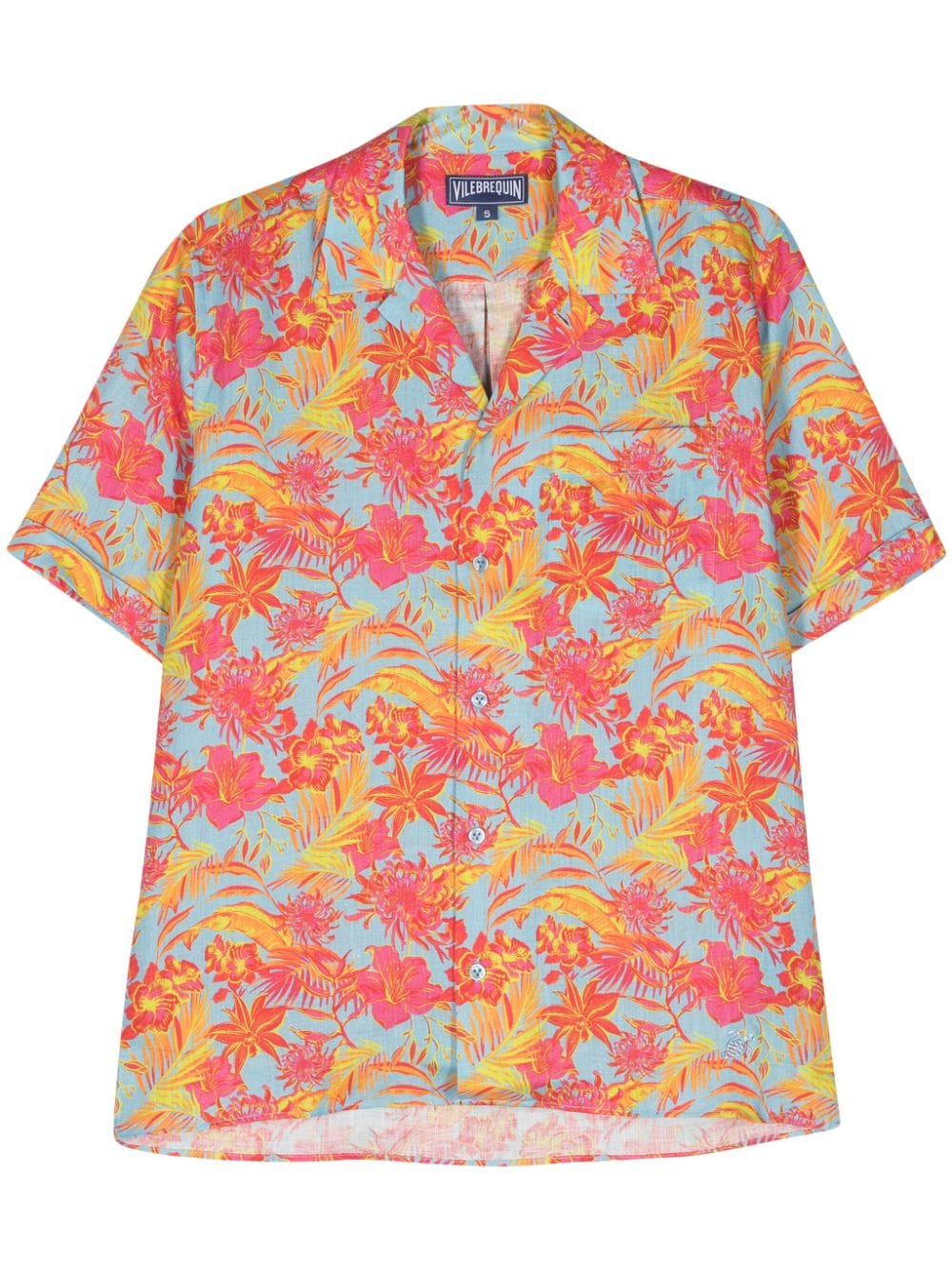 Vilebrequin floral-print linen shirt - Pink von Vilebrequin