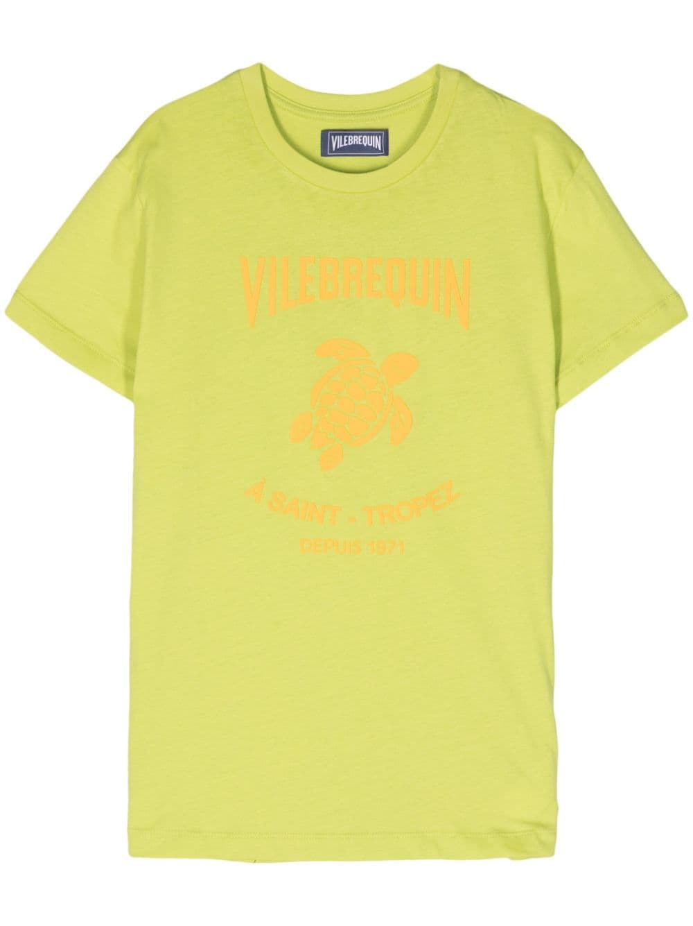 Vilebrequin logo-appliqué cotton T-shirt - Green von Vilebrequin