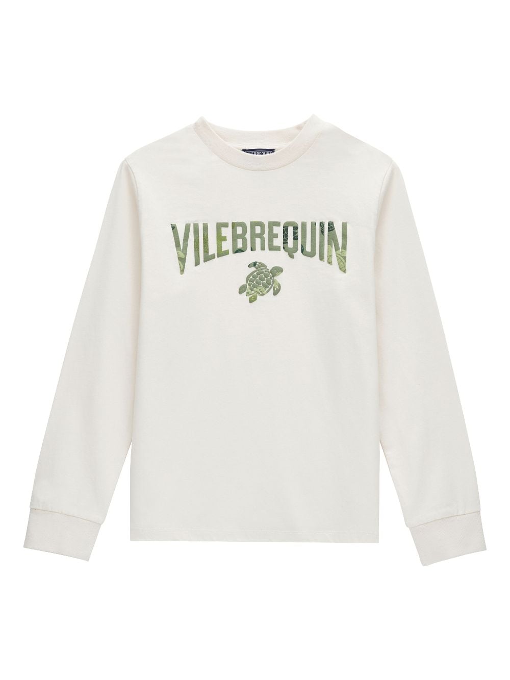 Vilebrequin logo-patch organic cotton sweatshirt - White von Vilebrequin