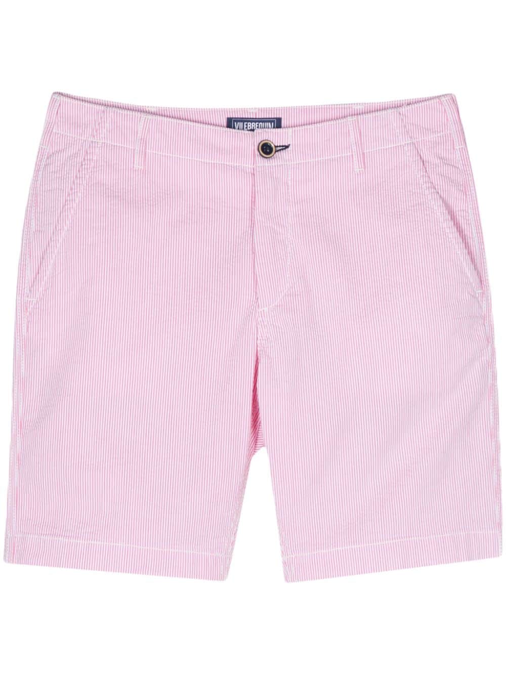 Vilebrequin seersucker striped bermuda shorts - Pink von Vilebrequin