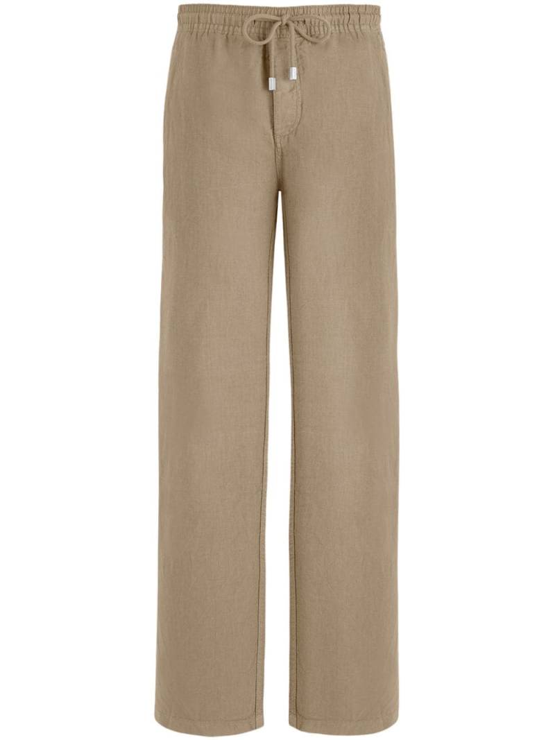 Vilebrequin straight leg linen trousers - Neutrals von Vilebrequin