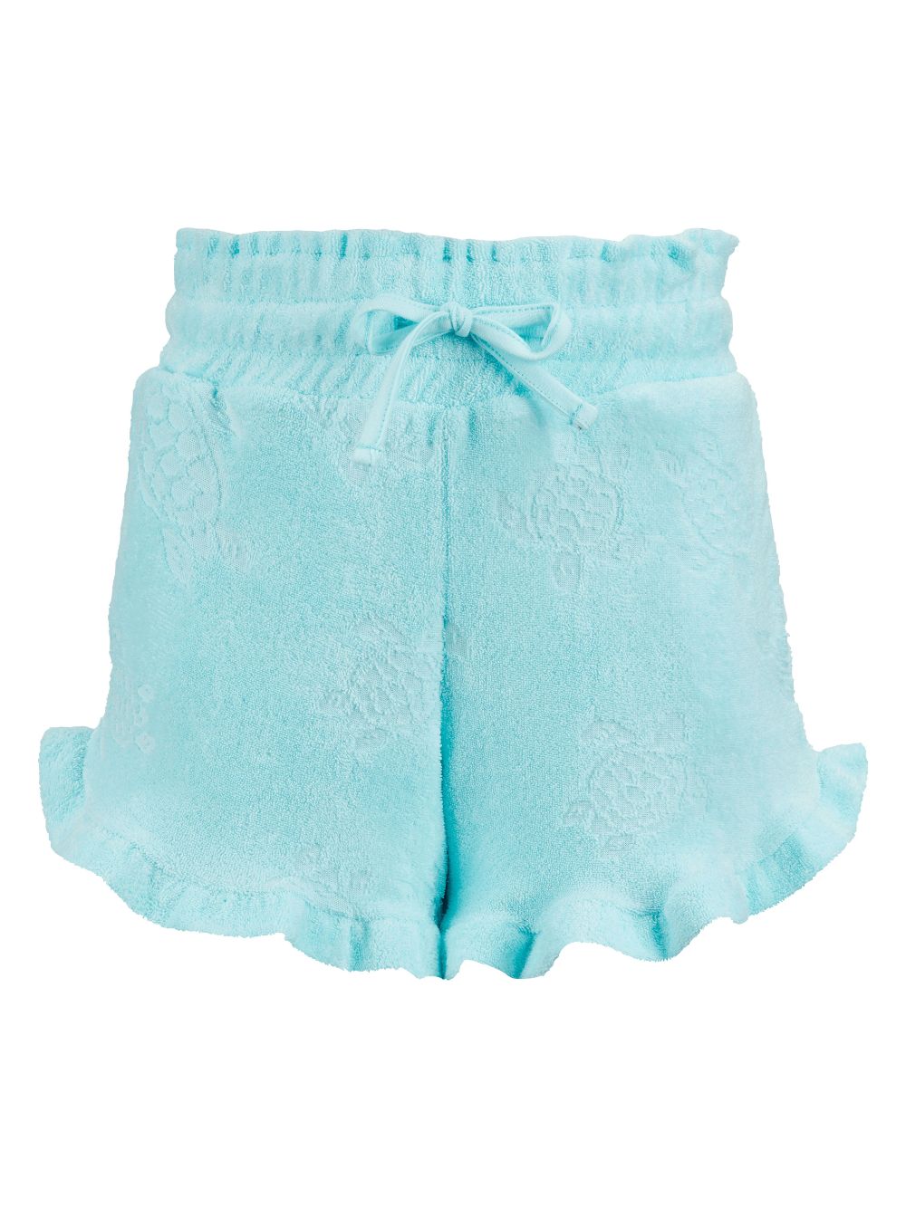 Vilebrequin turtle-debossed terry cotton shorts - Blue von Vilebrequin