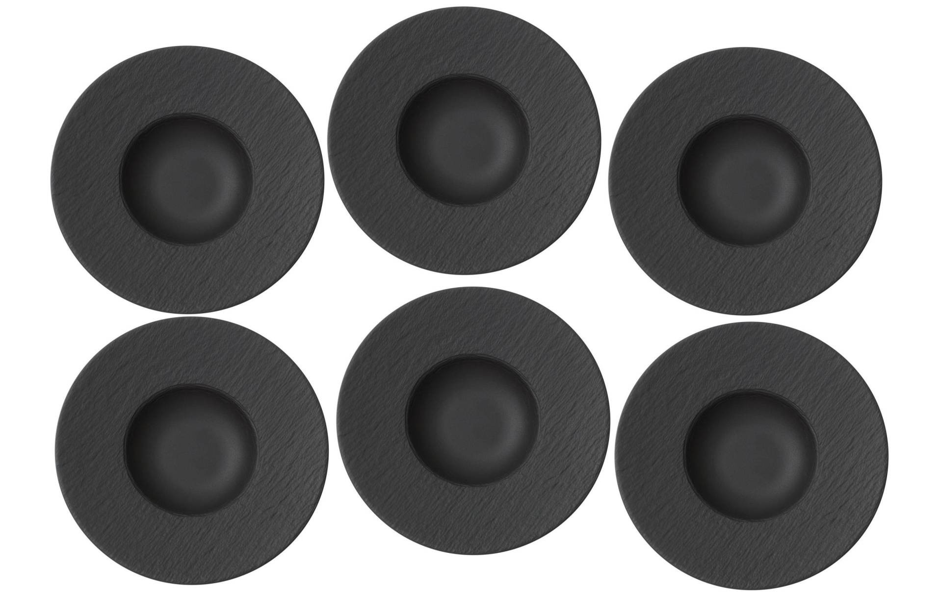 Villeroy & Boch Suppenteller »Manufacture Rock Ø 29 cm Schwarz«, (6 St.) Villeroy & Boch Suppenteller »Manufacture Rock Ø 29 cm Schwarz«, (6 St.) von Villeroy & Boch