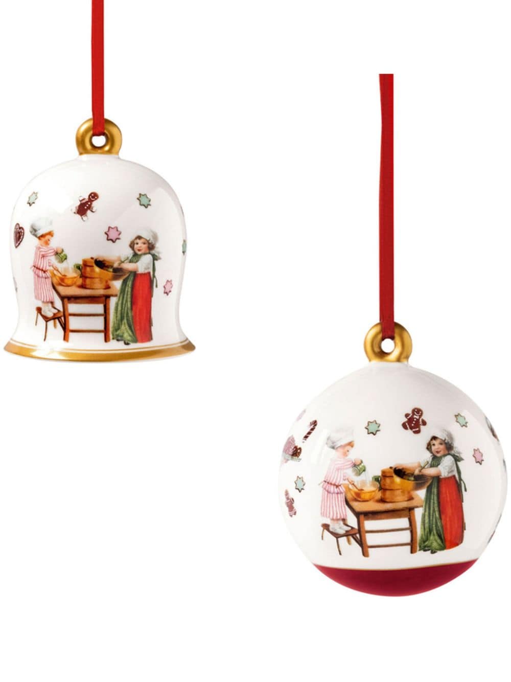 Villeroy & Boch Annual Christmas Edition ornaments (set of two) - White von Villeroy & Boch