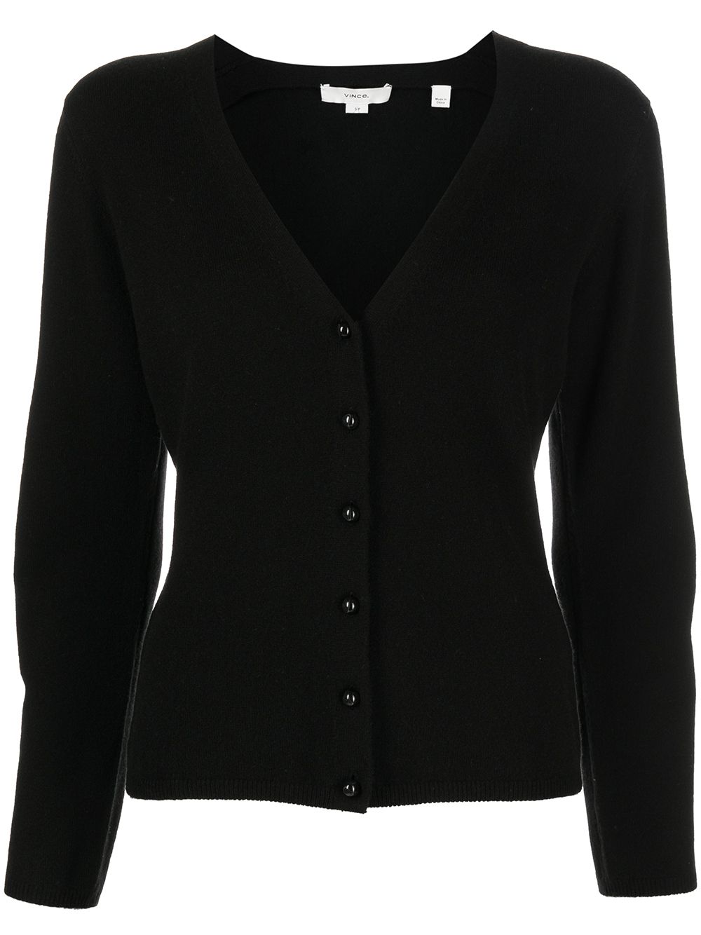 Vince buttoned-up V-neck cardigan - Black von Vince