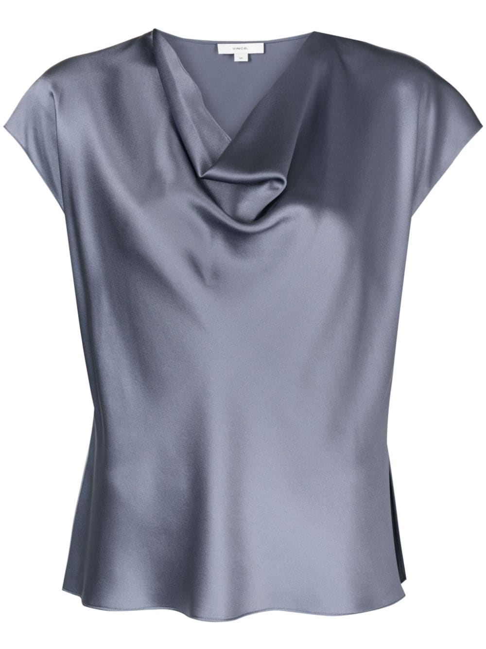 Vince cowl-neck silk blouse - Blue von Vince