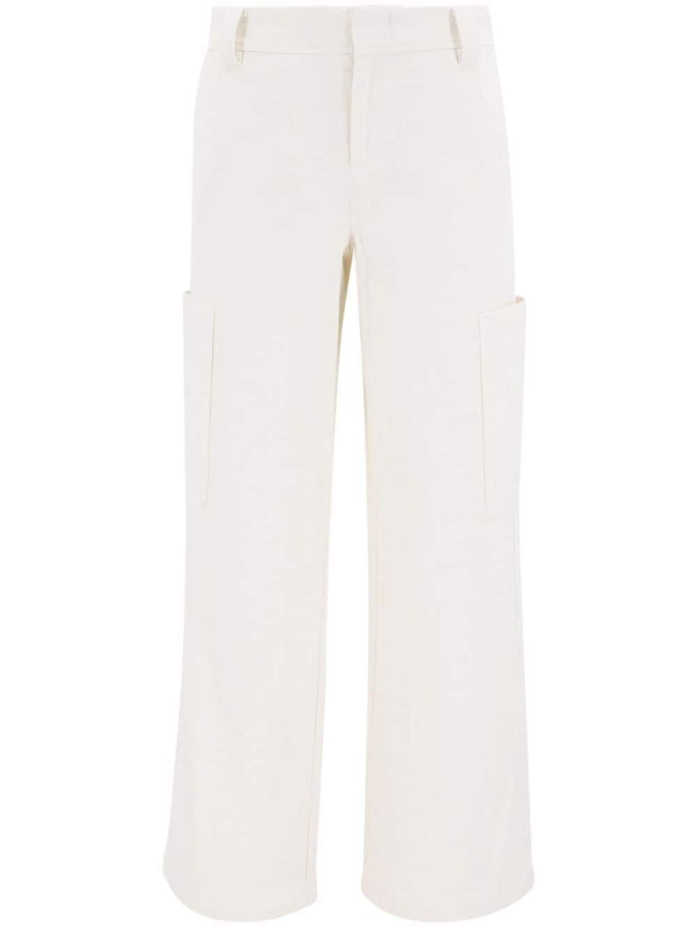 Vince high-waisted cotton trousers - White von Vince