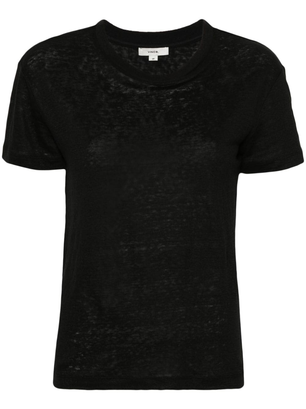 Vince short-sleeve linen T-shirt - Black von Vince