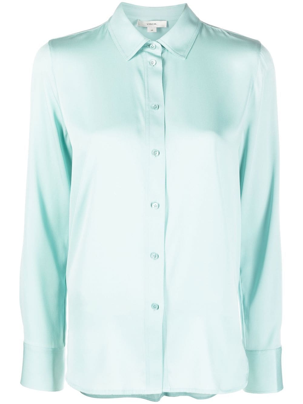 Vince stretch-silk buttoned shirt - Blue von Vince