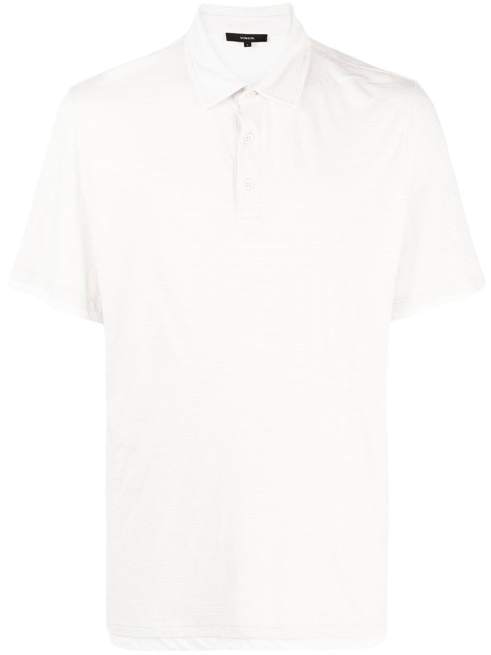 Vince stripe-print cotton polo shirt - Neutrals von Vince