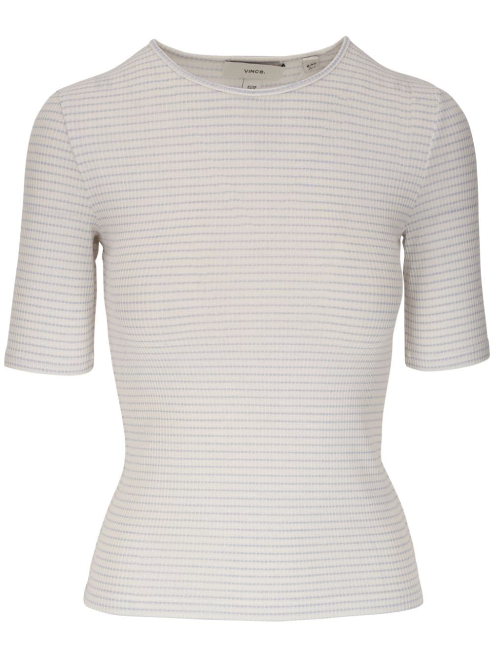 Vince striped half-sleeve T-shirt - Neutrals von Vince