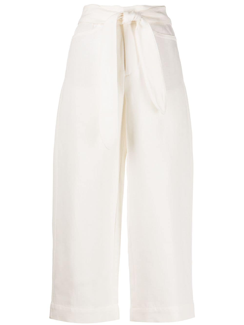 Vince tie-front wide-leg trousers - White von Vince