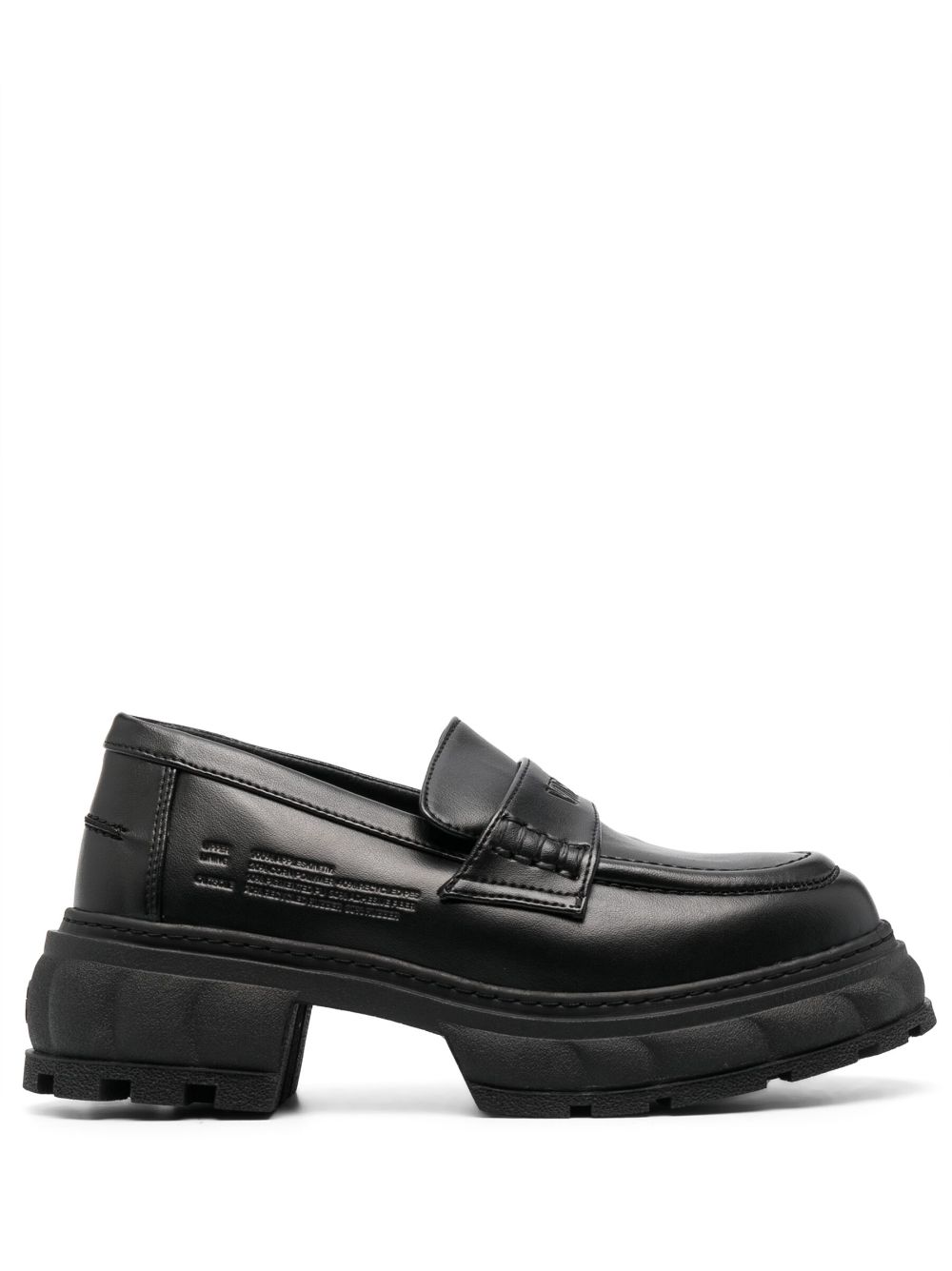 Virón Quantum Apple debossed-logo loafers - Black von Virón