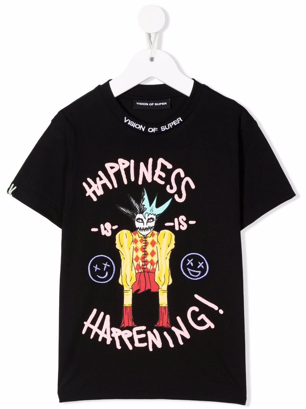 Vision Of Super Kids 'Happiness Is Happening!' T-shirt - Black von Vision Of Super Kids