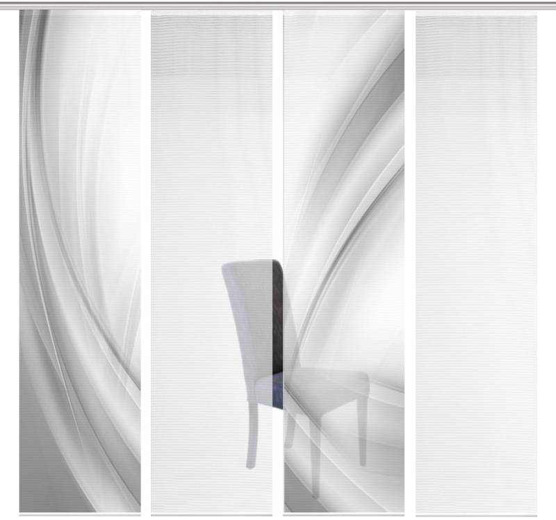 Vision S Schiebegardine »4ER SET UNO«, (4 St.), HxB: 260x60, Schiebevorhang 4er Set Digitaldruck von Vision S