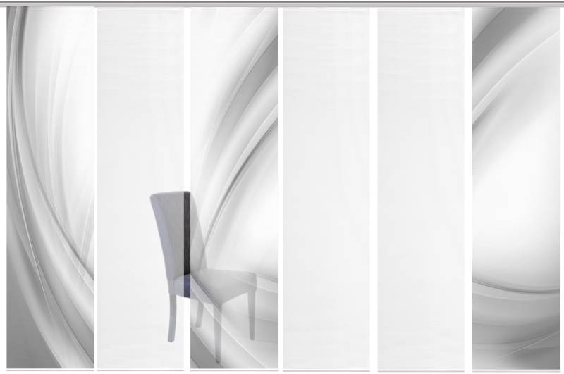 Vision S Schiebegardine »6ER SET UNO«, (6 St.), HxB: 260x60, Schiebevorhang 6er Set Digitaldruck von Vision S