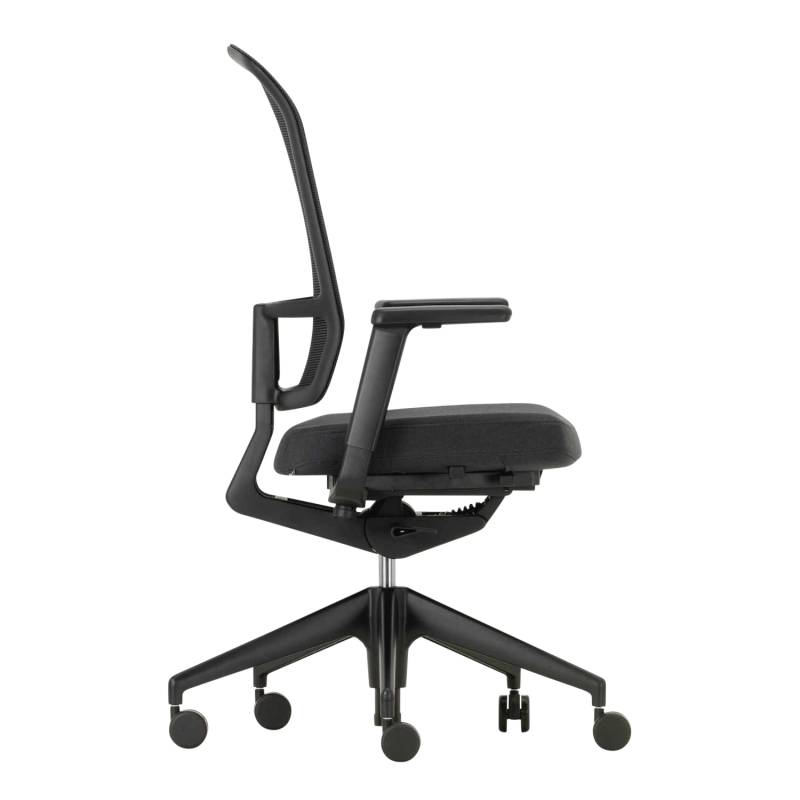 AM Chair Bürodrehstuhl, Rücken lightnet sierra grau, Sitz Stoff F30 plano avocado, Armlehne mit 2d-armlehnen, Rollen rolle hart gebremst für teppic... von Vitra