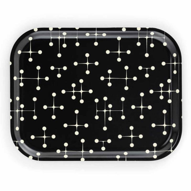 Classic Tray Dot Pattern Tablett, Grösse medium h. 2 x b. 28 x l. 36 cm, Farbe dot pattern reverse dark von Vitra